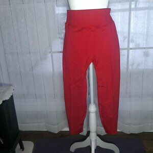 PINK BY VICTORIA SECRETS Cropped Red Leggings XL